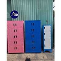 Tủ Locker sắt 3-4-5-6 tầng có ổ khóa từng ngăn,Tủ Locker mini 1 cột - Tủ sắt mini tầng giá rẻ tiện lợi