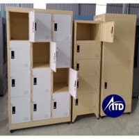 Tủ Locker sắt 3-4-5-6 tầng có ổ khóa từng ngăn,Tủ Locker mini 1 cột nhỏ gọn tiết kiệm không gian