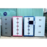 Tủ locker sắt 3 4 5 6 tầng, tủ sắt nhiều ngăn 2 4 6 8 10 12 15 cửa đựng hồ sơ tài liệu văn phòng, giao hỏa tốc hcm bd đn
