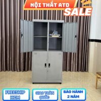 Tủ locker sắt 4 ngăn có khóa- tủ hồ sơ 4 cánh cửa giá rẻ.