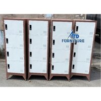 Tủ locker tầng mini đựng đồ nhân viên đồ cá nhân,tủ 4 tầng giá rẻ,sắt dày dặn có chìa khóa riêng từng cửa.