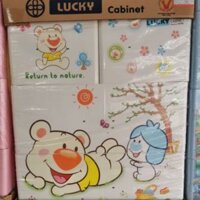 tủ lucky việt nhật 2 khóa 3 ngăn màu trắng