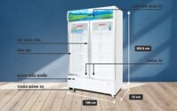 Tủ Mát 2 cánh Sanaky VH-1009HP dàn Đồng 1000 lít