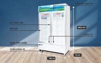 Tủ Mát 2 cánh Sanaky VH-1009HP3 inverter dàn Đồng 1000 lít