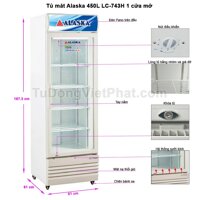 Tủ mát Alaska 450L LC-743H 1 cửa mở