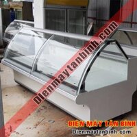 Tủ mát cũ trưng bày thịt heo, hải sản cũ Arneg kính cong