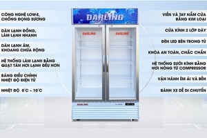 Tủ mát Darling 2 cánh 1100 lít DL-12000A2