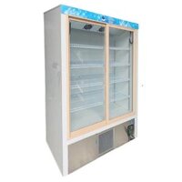 Tủ mát đứng 2 cánh kính cửa lùa có sưởi kính – quạt lạnh Snow Village LC-1200