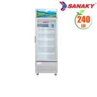 Tủ mát đứng Sanaky 240L VH-308KL(Dàn lạnh:Nhôm,R600a,1 cánh kính mở,Công nghệ kính Low-E)