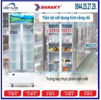 Tủ mát Sanaky Inverter VH-1009HP3 ( 900 lít, 2 cánh mở, mặt kính )