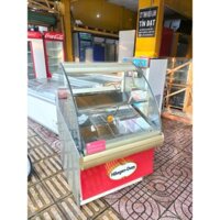 tủ mát trưng bày thit nguội, thực phẩm kính cong 2 tầng mới 90%