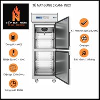 Tủ mát, tủ đông 2 cánh inox, hàng Việt Nam chất lượng cao