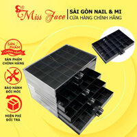 Tủ mica 5 tầng - Khay mica 5 tầng có chia ngăn đựng charm , đá , phụ kiện đính móng - phụ kiện nail chuyên dụng