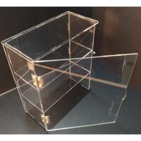 Tủ mica trong 3 tầng kích thước 22x10x28cm trưng bày sản phẩm mô hình