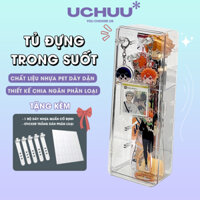 Tủ Mini Trong Suốt Uchuu, Hộp Acrylic Chia Ngăn Trưng Bày Mô Hình, Decor Đồ Dùng, Đựng Dây Sạc