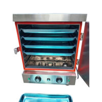 Tủ nấu cơm 4 khay dùng điện + hẹn giờ loại 10-12kg/mẻ loại nhỏ nhất