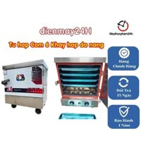 Tủ nấu cơm 4 khay dùng điện + hẹn giờ loại 10-12kg/mẻ Việt Nam mẫu Mới Nhất 2025