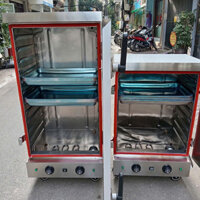 Tủ nấu cơm công nghiệp 10 khay chạy điện gia đình, điện 380v- Chạy Gas-  Chạy Gas Điện Kết Hợp