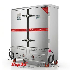 Tủ nấu cơm công nghiệp 24 khay gas và điện TCGD-24