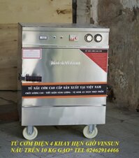 Tủ Nấu Cơm Điện Tồn Tốt 4 Khay Hẹn Giờ To VinSun Nấu 12 Kg Gạo