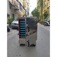 Tủ nấu xúc xích, lạp xưởng, giò chả, bánh tẻ, bánh nếp, bánh tét, hấp xôi 6 khay inox
