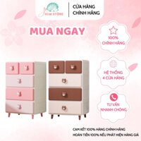 Tủ ngăn kéo gấu thỏ holla 4 tầng