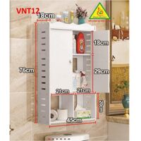 TỦ NHÀ TẮM CHỐNG THẤM NƯỚC VNT21 - NỘI THẤT LẮP RÁP - VNT12 - 76x45x18cm