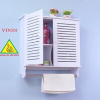 Tủ nhà tắm treo tường 2 cánh VTNT01A (50x40x17cm) - VĐ Smart Furrniture NỘI THẤT LẮP RÁP VIENDONGADV