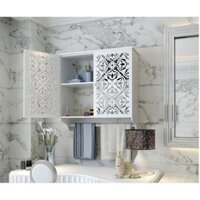 Tủ nhà tắm treo tường 2 cánh lớn TK02 (50x40x17cm) VĐ Smart Furrniture NỘI THẤT LẮP RÁP VIENDONGADV