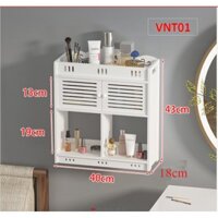 Tủ nhà tắm treo tường chống thấm nhựa PVC VNT01 - VĐ Smart Furrniture NỘI THẤT LẮP RÁP VIENDONGADV