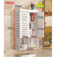 Tủ nhà tắm treo tường gỗ nhựa PVC VNT21 - VĐ Smart Furrniture NỘI THẤT LẮP RÁP VIENDONGADV