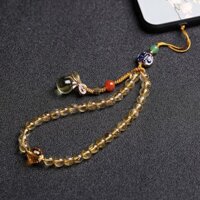 Tự Nhiên Citrine Ví Vàng May Mắn Điện Thoại Di Động Dây Chuyền Nam Nữ Cặp Đôi Titan Pha Lê Điện Thoại Di Động Mặt Dây Chuyền Cổ Tay Mặt Dây Chuyền20250326