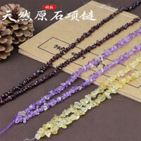 Tự Nhiên Nguyên Đá Vòng Cổ Citrate Thạch Anh Tím Garnet Vòng Cổ Mặt Dây Chuyền Dây Hòa Bình Khóa Mặt Dây Chuyền Cổ Treo Dây
