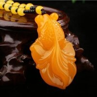 Tự Nhiên Rồng Vàng Ngọc Cá Vàng Mặt Dây Chuyền Gà Dầu Cá Vàng Nam Nữ Thời Trang Mặt Dây Chuyền Vòng Cổ