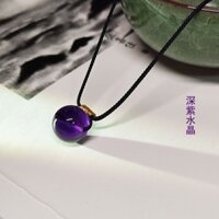 Tự Nhiên Thạch Anh Tím Mặt Dây Chuyền Dâu Pha Lê Vòng Cổ Nữ Dây Cặp Đôi Xương Đòn Dây Chuyền Hoa Đào Hợp Thời Trang Mặt Dây Chuyền Vòng Cổ 99aakk