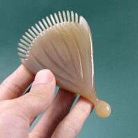 Tự Nhiên Trắng Trâu Sừng Massage Mắt Mặt Làm Đẹp Cạo Tendon Dính Nữ Nhà Đa Năng Mặt Lược Kinh Tuyến Bàn Chải Châm Cứu TY06