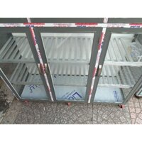 Tủ nhôm kính màu xám ghi cao cấp ngang 1m2