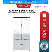 Tủ nhựa 2 cánh 4 ngăn Happy Family SUNHOUSE KS-CA1400F4