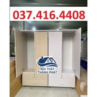 Tủ nhựa 2 cánh màu trắng và kem giao hỏa tốc