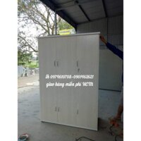 tủ nhựa  3 cánh ngang 1m25 cao 1m8