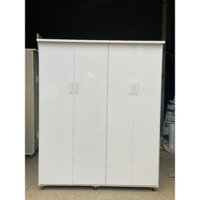 Tủ nhựa 4 cánh 2 buồng cao 1m8 x ngang 1m4 x sâu 47cm có gương trong