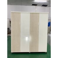 Tủ nhựa 4 cánh 2 buồng hộc kéo âm cao 1m8 x ngang 1m4 x sâu 47cm