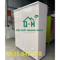 Tủ nhựa 4 cánh lớn thủ đức sồi 1m4X1m8