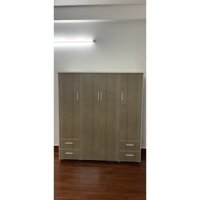 tủ nhựa 4 cánh màu xám ngang 1m4