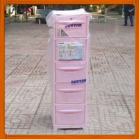 Tủ nhựa 5 tầng Duy Tân Sake II Màu Hồng (38 x 45.5 x 128 cm