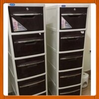 Tủ nhựa 5 tầng Duy Tân Sake II Màu Nâu (38 x 45.5 x 128 cm)