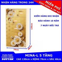 Tủ nhựa cao cấp Duy Tân MINA-L 5 tầng (Cam)