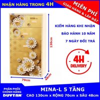 Tủ nhựa cao cấp Duy Tân MINA-L 5 tầng (Cam) [bonus]