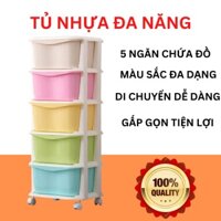 Tủ Nhựa Cao Cấp Việt Nhật Đựng Quần Áo, Đồ chơi 5 Tầng Tiện Lợi
