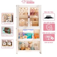 Tủ nhựa cho bé tiện lợi xinh xắn PIGPOX, đựng quần áo, bỉm sữa nhiều ngăn thông minh, nhựa pp an toàn cho trẻ em